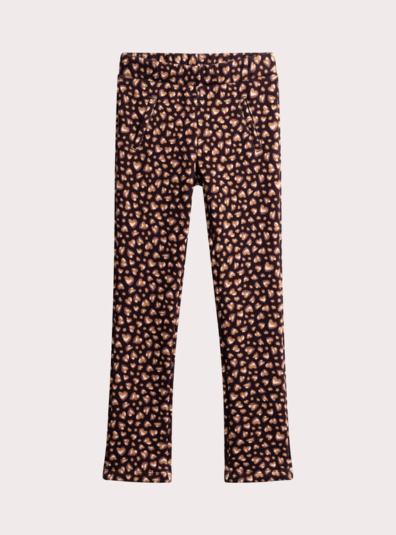 Warme gefütterte Leopardenhose für Mädchen  VABAPANT2 / 24W901Q2PAN718
