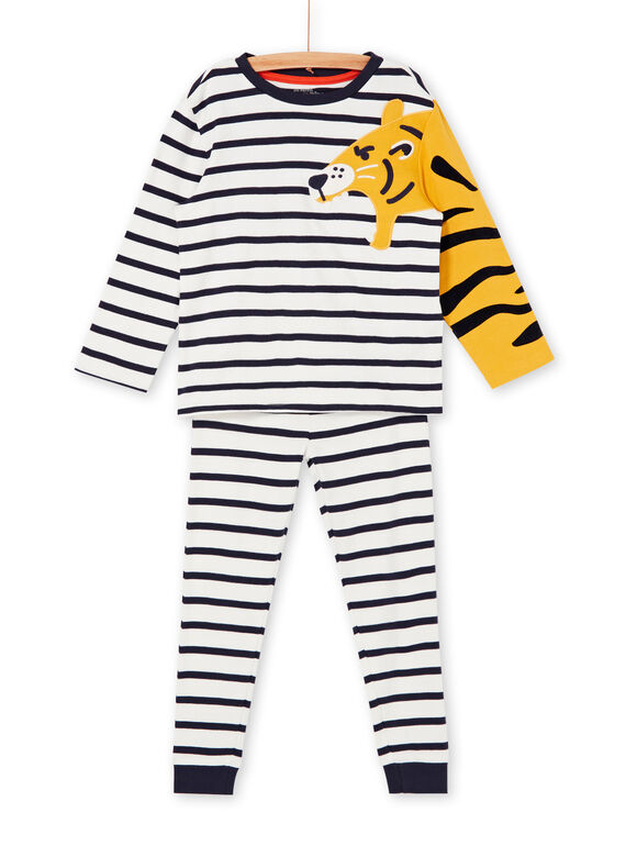 Blau-weiß gestreiftes Pyjama-T-Shirt und Hose für Jungen LEGOPYJBRA / 21SH1253PYJ001