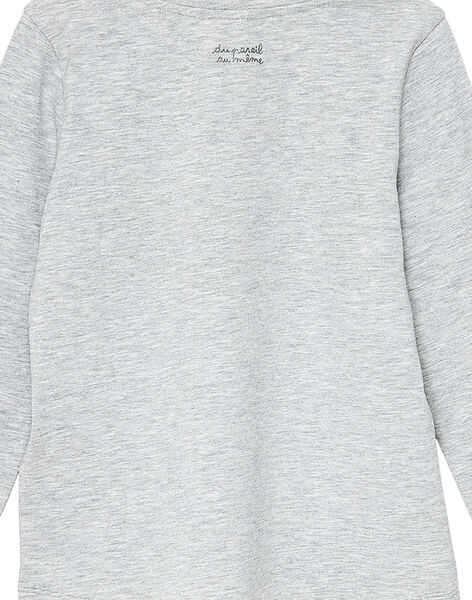 Grau chiniertes langärmeliges T-Shirt JAESTEE3 / 20S90164D32943