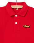Rotes Polohemd für Kinder Jungen mit Hai-Stickerei NOJOPOL3 / 22S90265POL050