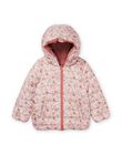 Reversible Kapuzenjacke mit einfarbiger Seite und Seite mit Blumenmuster PAFOXDOUNE / 22W901F3D3ED321