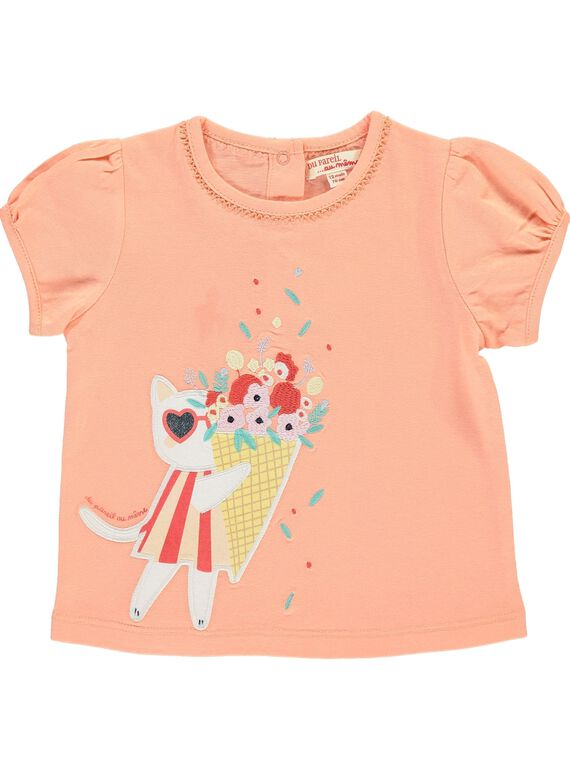 Baby girls' short-sleeved T-shirt CIBUTI2 / 18SG09K1TMC401