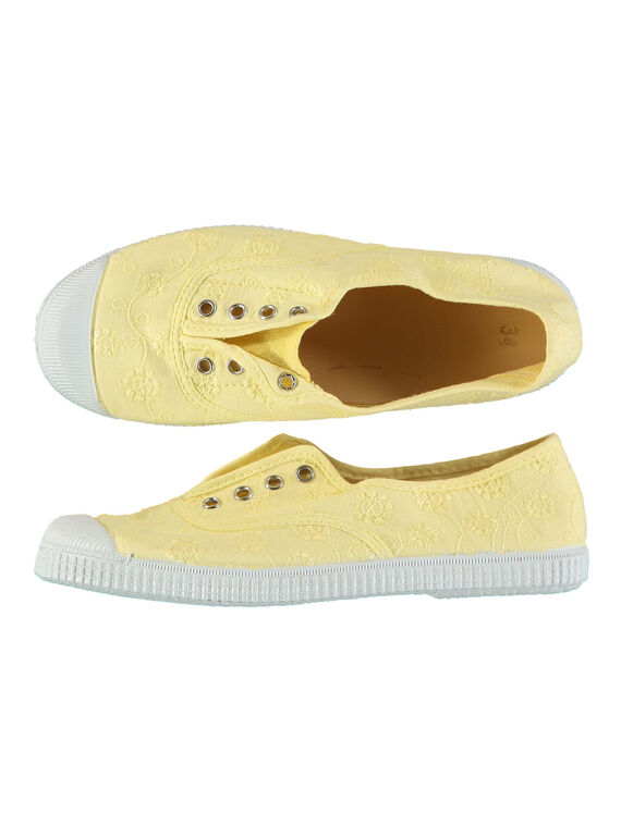 Turnschuhe aus besticktem Canvas für Mädchen FFTENBROD2 / 19SK35B5D16010