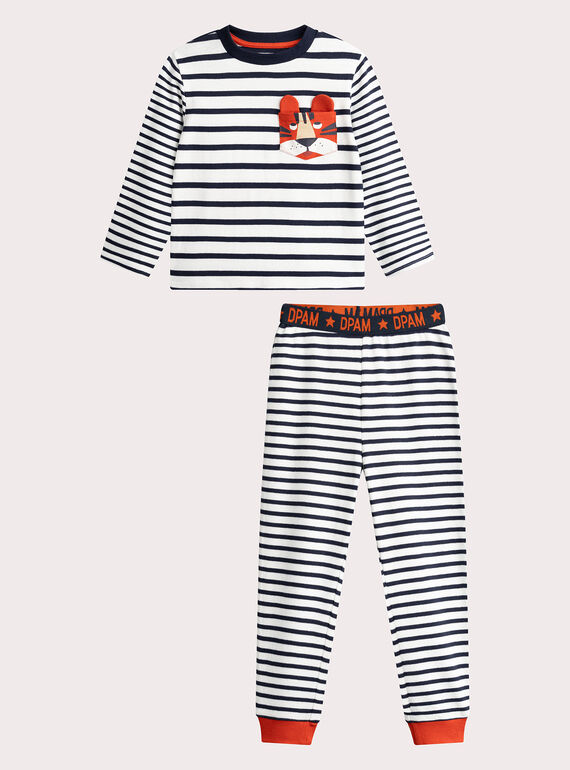 Gestreifter Pyjama für Jungen  VEGOPYJMAR / 24WH1275PYJ001