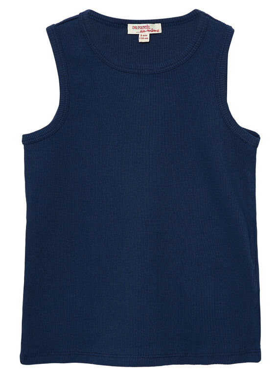 Marineblaues geripptes Tanktop für Jungen JOESDEB2 / 20S90263D27070