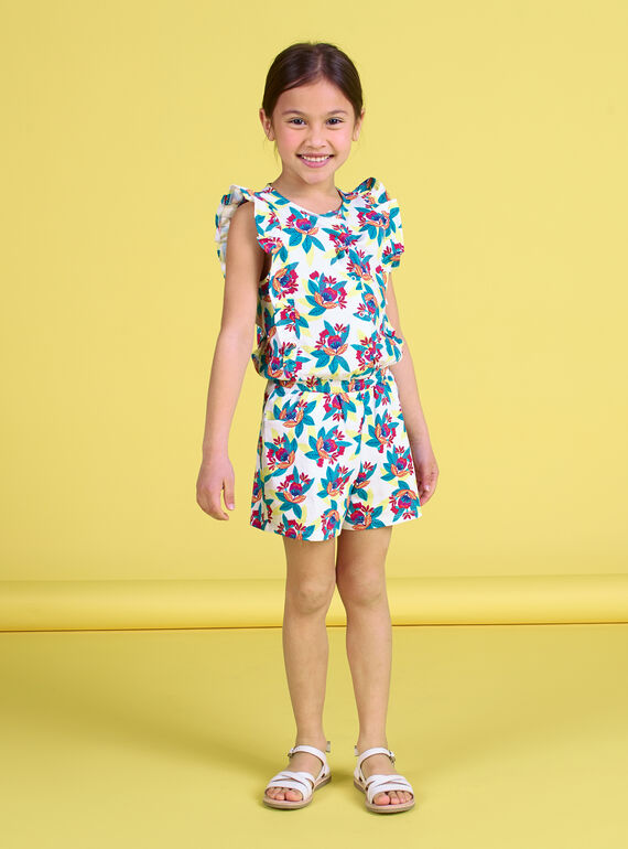 Kurzärmeliger, bedruckter Short-Jumpsuit  JAMARCOMBI / 20S901P1CBL000