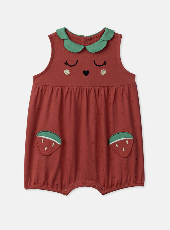 Pasthèque Baby-Strampler für Mädchen TEFIGREPAS / 24SH1353GRE510