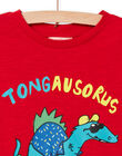 Rotes T-Shirt mit Dinosaurier-Motiv Kind, Jungen NOJOTI1 / 22S90274TMC050