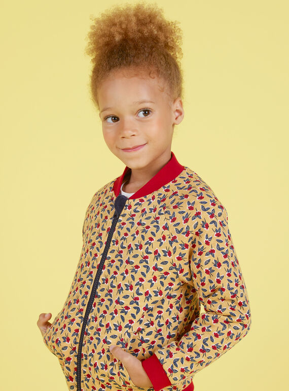 Blaue Wende-Teddy-Strickjacke für Mädchen MAMIXCAR2 / 21W901J1CARC205