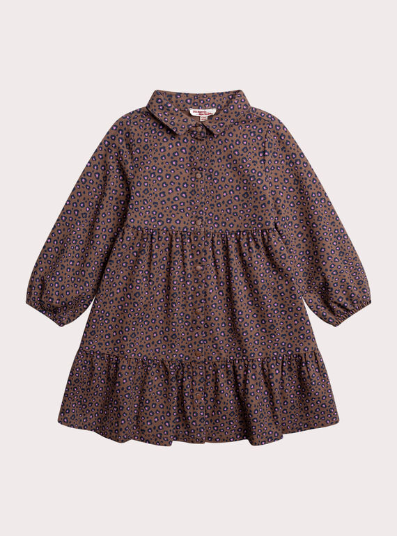 Kleid mit Leopard-Print, Mädchen XABLUROB1 / 25W901N2ROB817