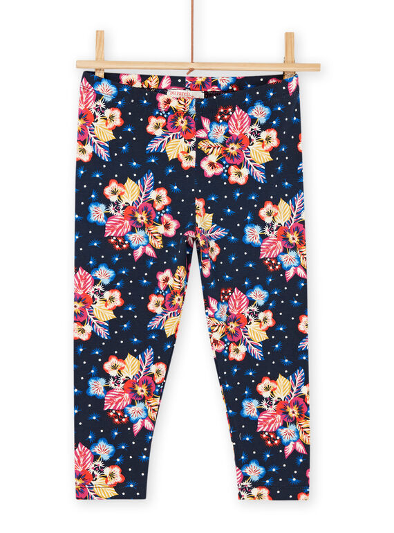 Schwarze Leggings mit Blumenmuster RYAJUNLEG / 23SI01U1CALC243