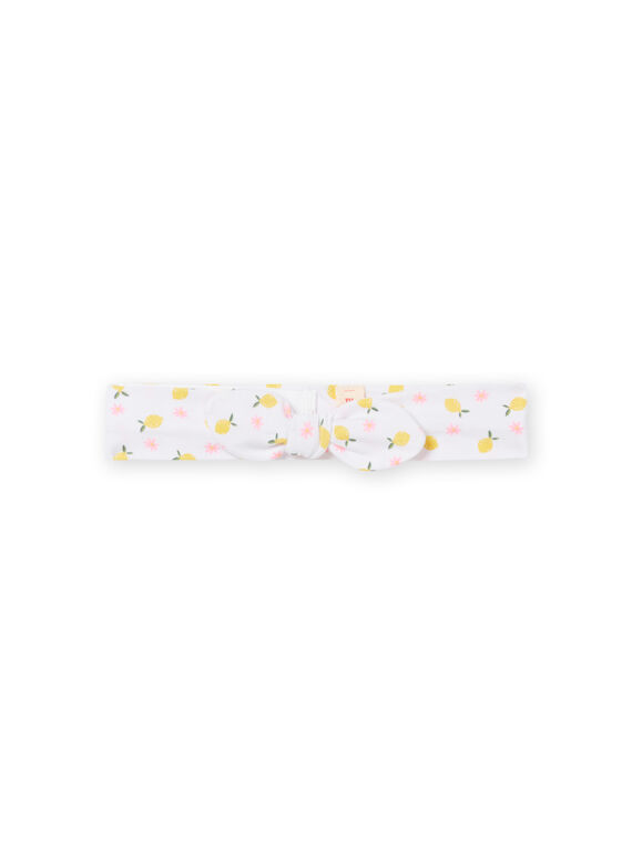 Weißes Stirnband mit Zitronen- und Blumendruck für Baby Mädchen NYIHOBAN / 22SI09T1BAN000