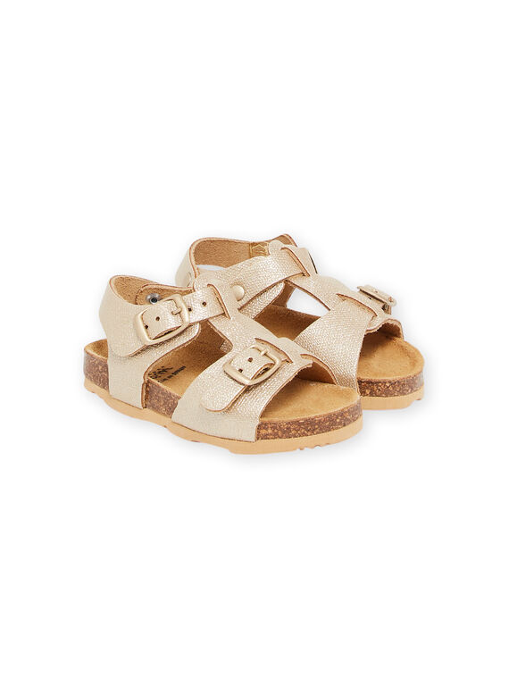 Goldfarbene Sandalen Baby Mädchen NINUGLORIA / 22KK3745D0E954
