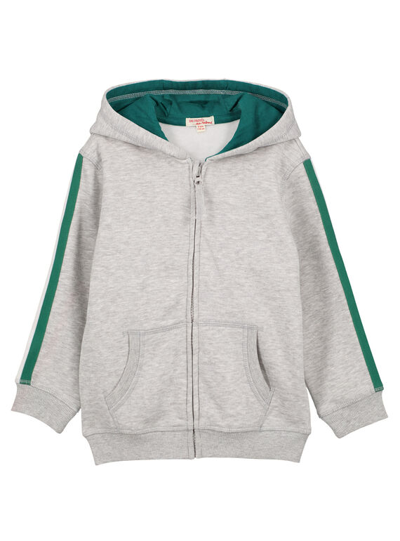 Grau melierte Joggingjacke GOJOJOH3 / 19W90231D33J922