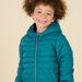 Reversible Daunenjacke mit Kapuze