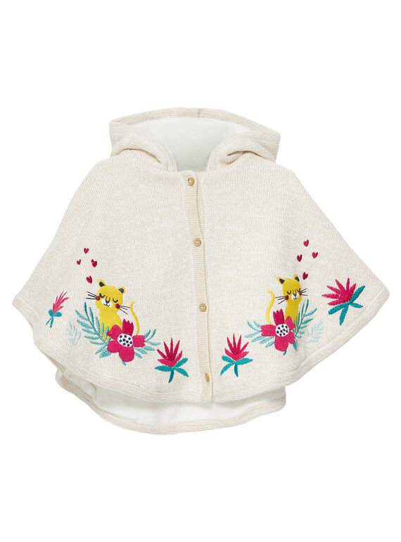 Baby-Strickumhang für Mädchen JIVICAPE / 20SG09I1CPE001