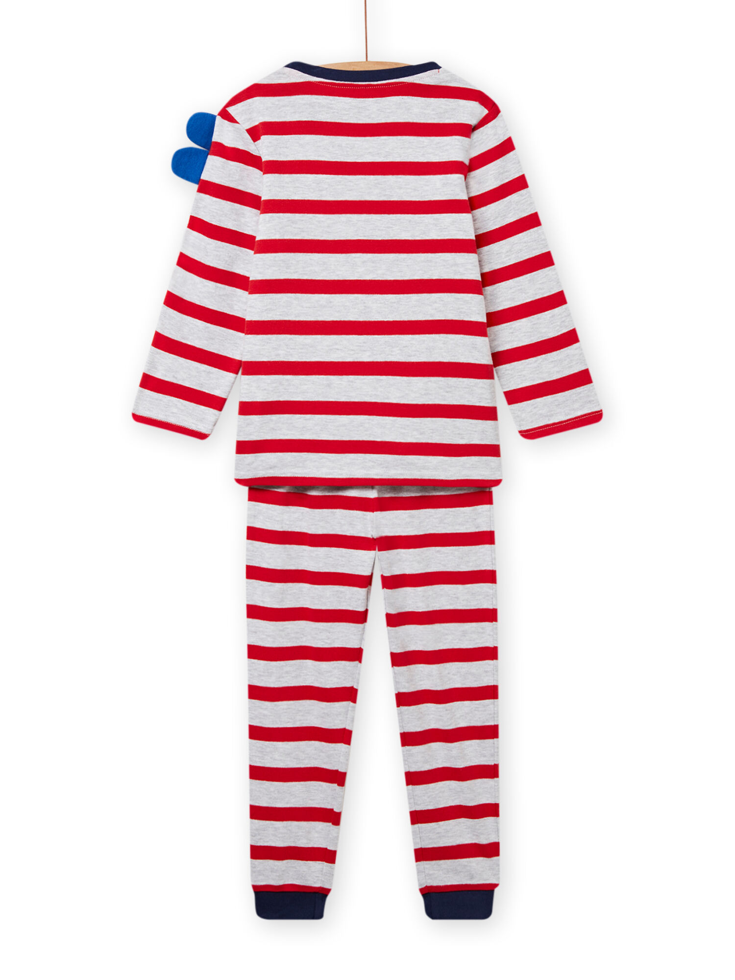 Schlafanzug Pyjama für Baby Puppen Gr Gr 48  Shirt 32 Hose kiwi rot NEU 