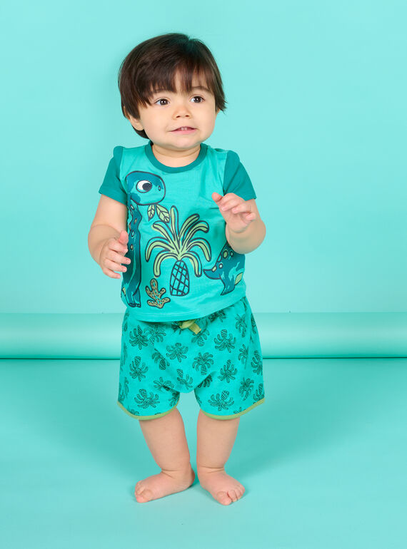 Baby Junge Türkisfarbenes Outfit NUPLAENS1 / 22SG10K1ENS202