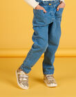 Paper Bag-Jeans mit elastischem Bund PAMOJEAN / 22W901N1JEAP274