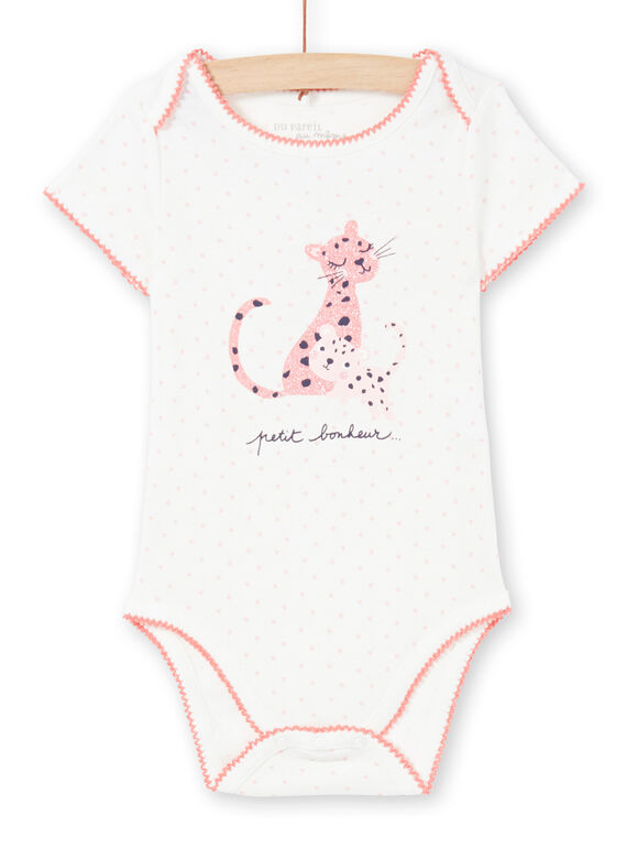 Baby Mädchen rosa und ecru Strampler MEFIBODCAL / 21WH13B2BDL001