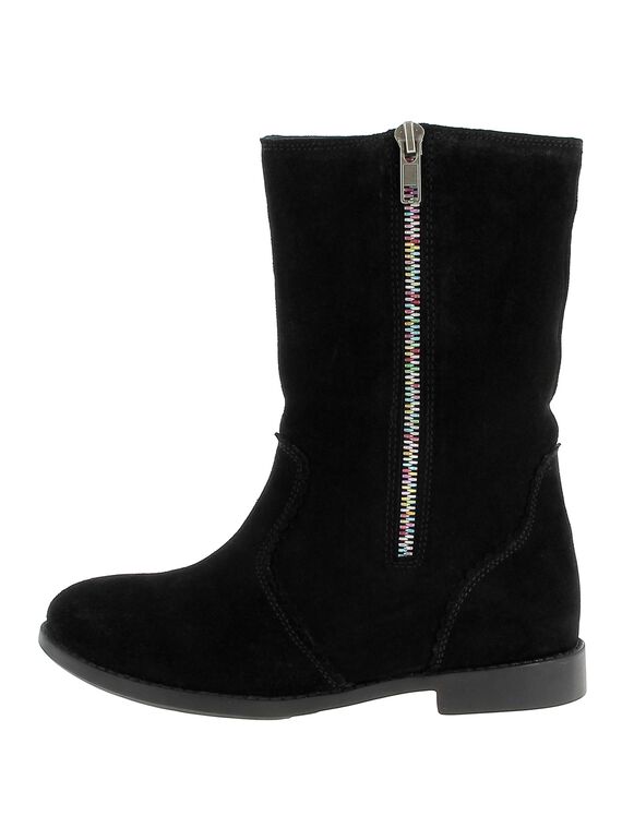 Girls' leather boots DFBOTTELAU / 18WK35T6D10090