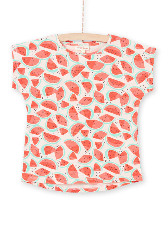 Rosa und rote Wassermelone T-shirt für Mädchen LAJOTI6 / 21S901FAD31D322