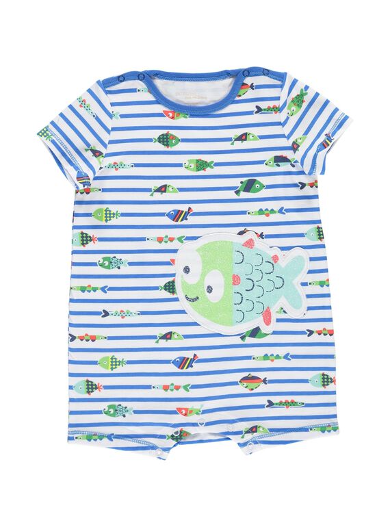 Baby boys' short sleepsuit CEGUGRENID / 18SH1466GRE099
