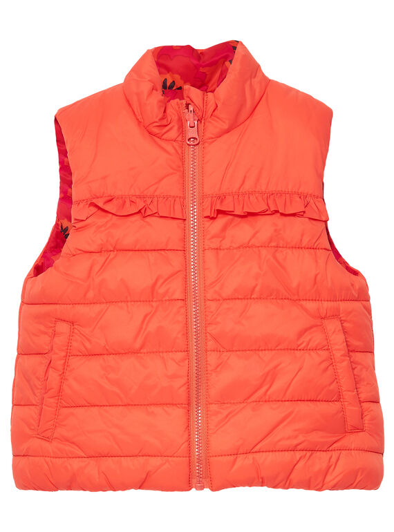 Ärmellose Baby-Wendejacke für Mädchen JIVIDOUNEX2 / 20SG09I3D3E406