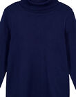 Gerippter Unterziehpullover Marineblau GOESSOU2 / 19W902U4D3B070