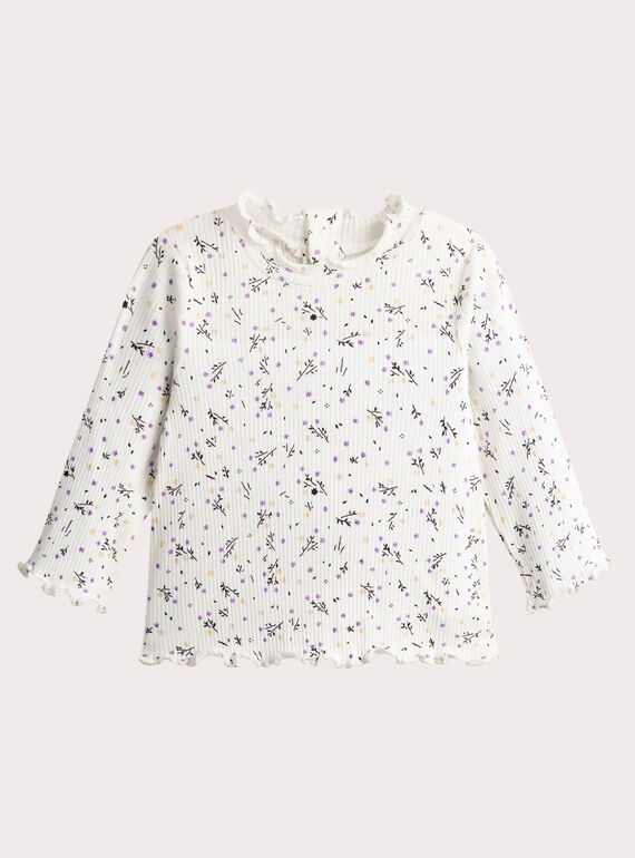 Unterziehpullover mit Blumenmuster für Baby-Mädchen VIPERSOUP / 24WG09R1SPL001