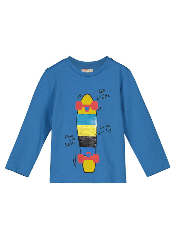 Blaues Langarm-T-Shirt GOBLETEE2 / 19W90291TMLC232