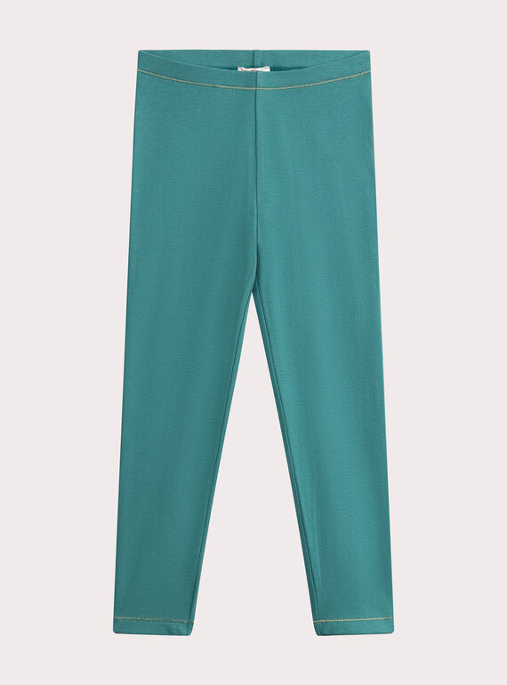 Türkisfarbene Leggings für Mädchen  VYAJOLEG3 / 24WI01G2CAL215