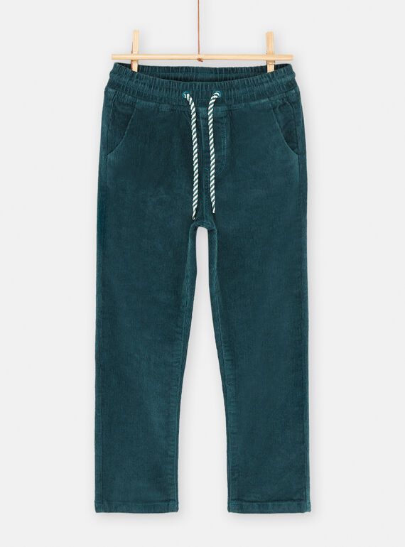 Einfarbige duckblaue Hose für Jungen SOJOPAVEL2 / 23W902N1PAN714