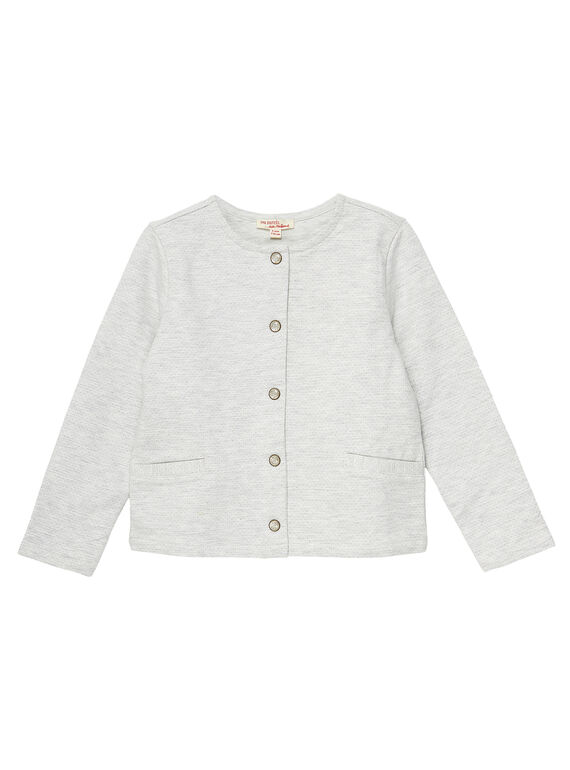 Naturweiß chinierte Strickjacke JAJOCAR2 / 20S90151D3C006
