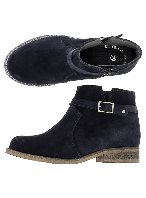 Girls' leather boots DFBOOTREP / 18WK35T4D0D070