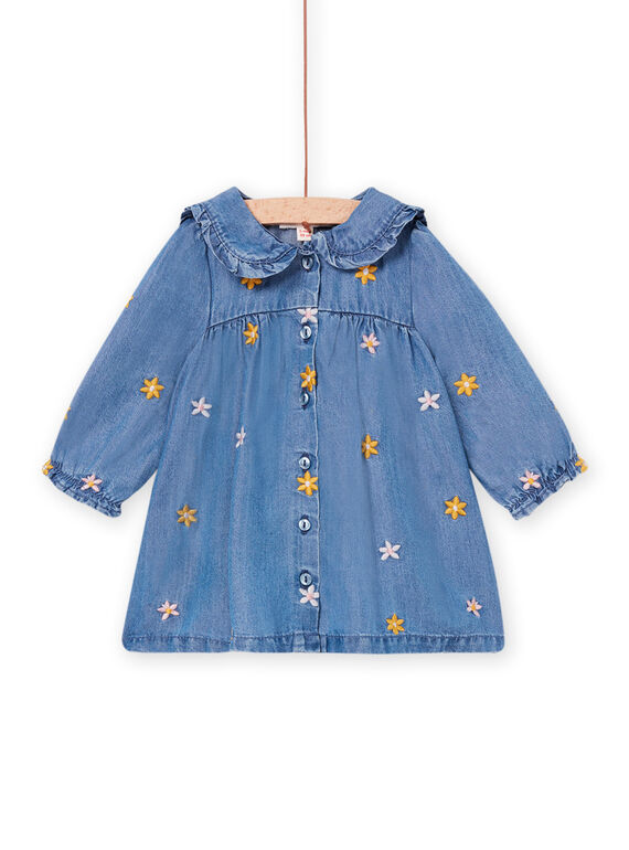 Vollständig besticktes Kleid mit langen Ärmeln PICIROB1 / 22WG09M1ROBP274