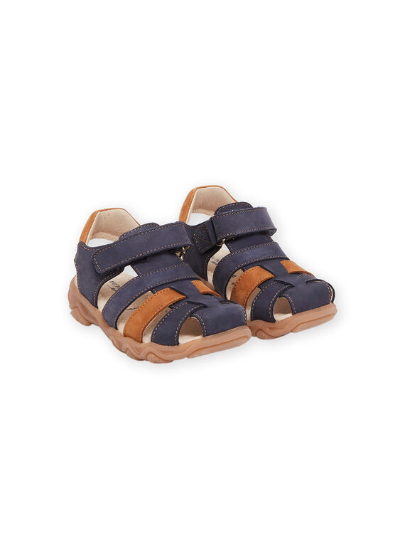 Marineblaue Sandalen aus Leder ROSANDBOSPOR / 23KK3661D0E070