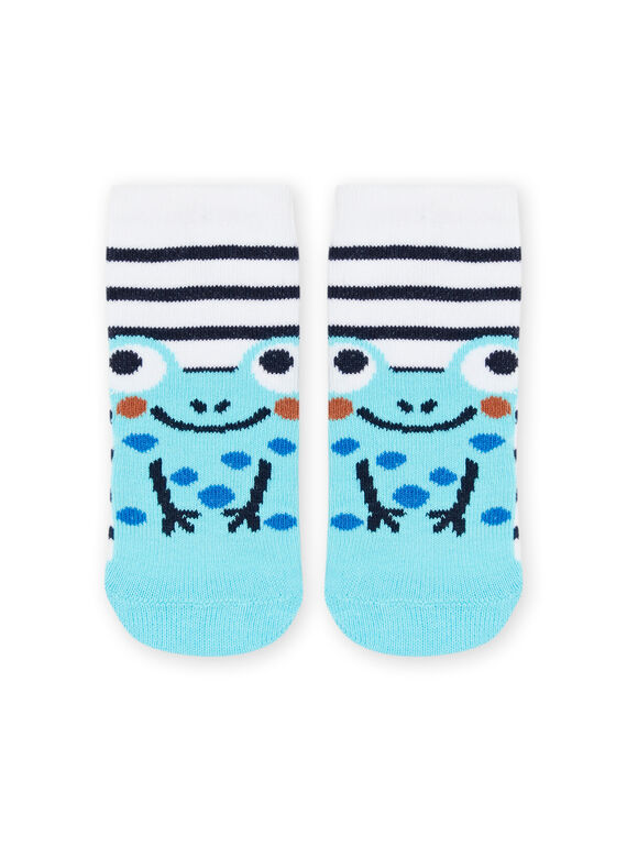 Kreidefarbene Socken mit Froschaufdruck RYUBALCHO2 / 23SI1092SOQ632