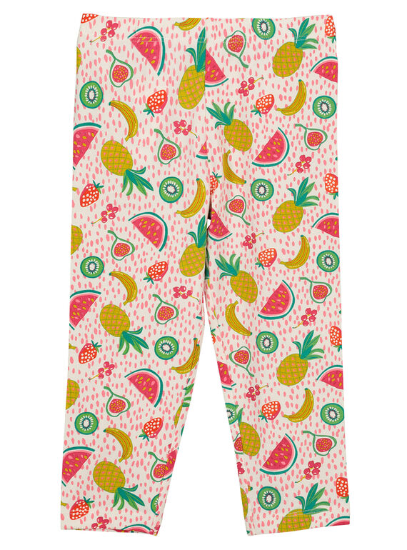 Leggings mit Früchtedruck für Mädchen FYAYELEG / 19SI01M1CAL099
