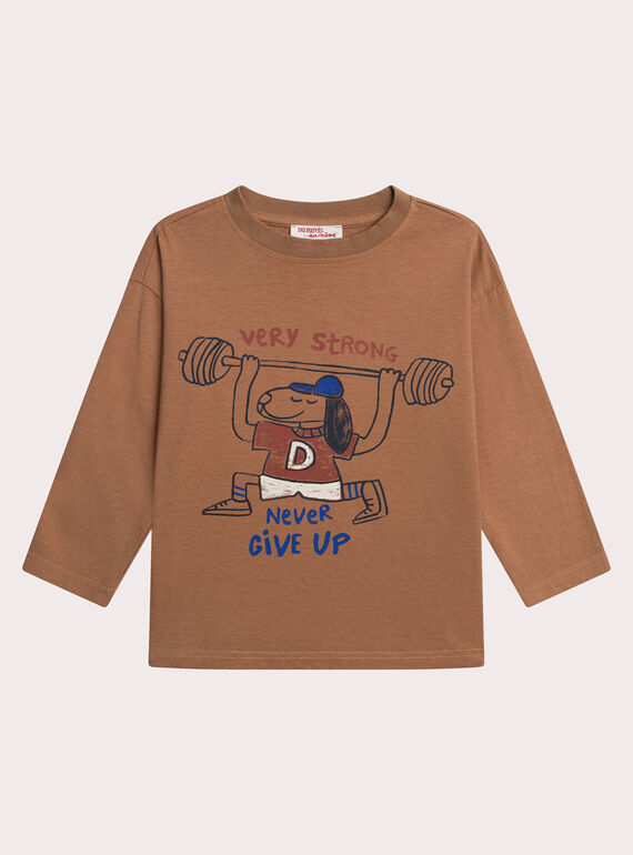 T-Shirt mit Hunde-Animation, Jungen XOBLUTEE1 / 25W902N4TMLI814