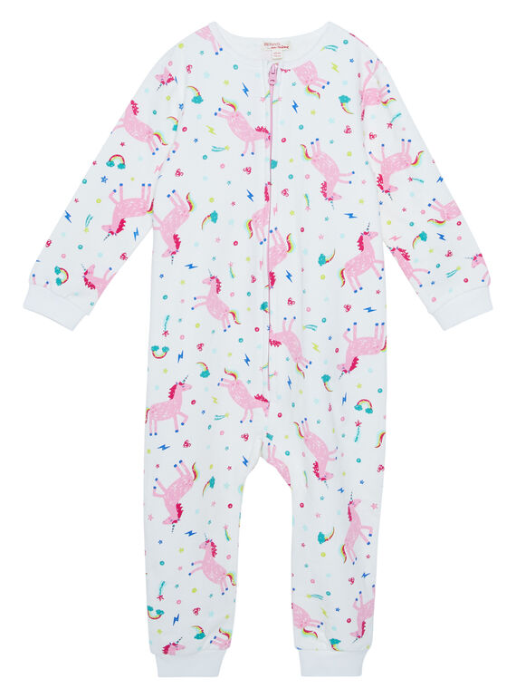 Baby-Einteiler für Mädchen mit Einhorndruck JEFACOMBCA / 20SH11C1D4F001