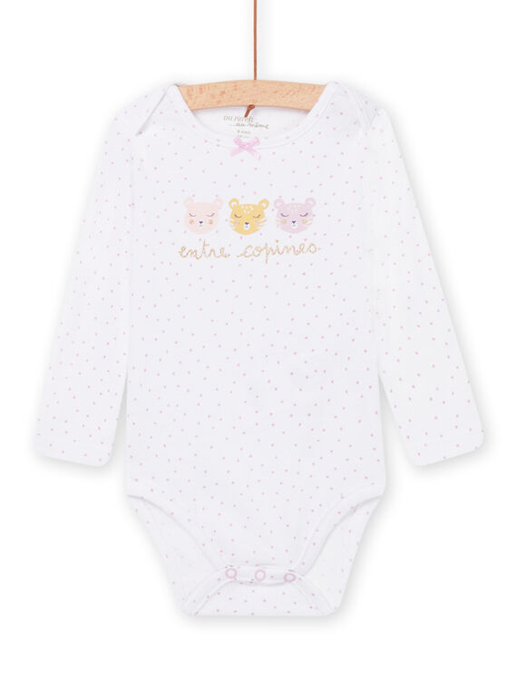 Langärmeliger Body mit Pünktchenmuster PEFIBODPAN / 22WH1344BDL001