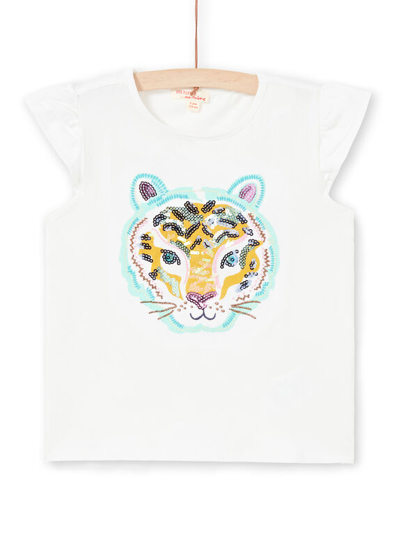 Girl's tiger head short sleeve t-shirt LAVERTI4 / 21S901Q4TMC001