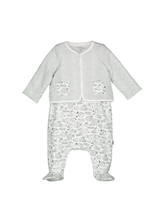 Unisex-Set aus Latzhose und Weste für Babys FOU1ENS2 / 19SF0512ENS099