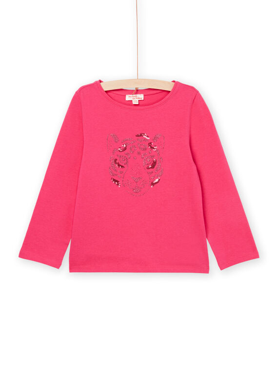 Langarmshirt rosa mit Tiger-Animation PAJOYTEE7 / 22W901BATMLD320