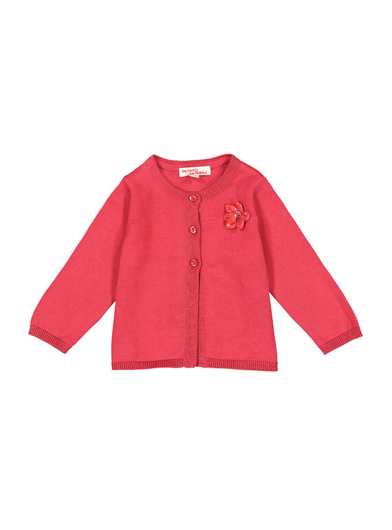 Rosafarbene Baby-Weste für Mädchen FIJOCAR2 / 19SG0932CAR308