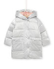 Silberne Daunenjacke mit Kapuze PALONDOUN2 / 22W901G1D3E956