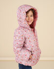 Reversible Kapuzenjacke mit einfarbiger Seite und Seite mit Blumenmuster PAFOXDOUNE / 22W901F3D3ED321