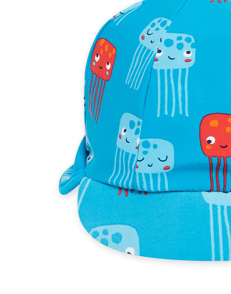 Baby Junge blaue Mütze mit Quallendruck NYUCASQ2 / 22SI10L1CHAC215