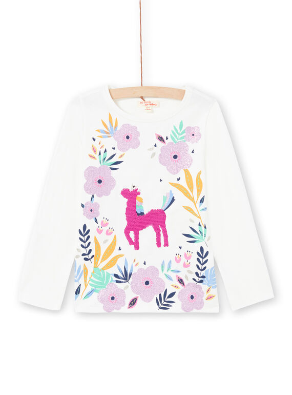 Baby Mädchen Weiß und Rosa T-Shirt MAPLATEE2 / 21W901O1TML001